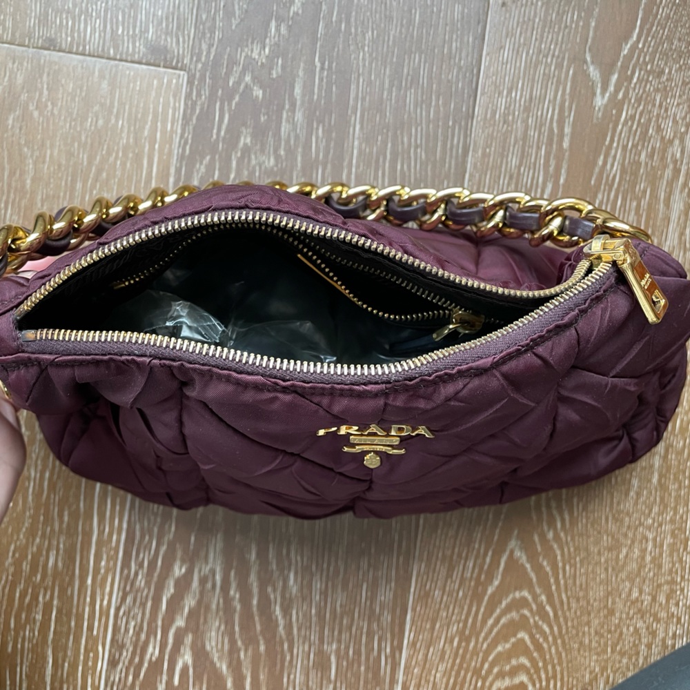 PRADA Eggplant Purple handle bag nylon - Picture 7 of 10